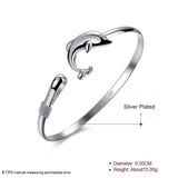 Lovely Silver Plated Dolphin Bangle 