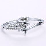Beautiful Austrian Crystal Dolphin Bangle 