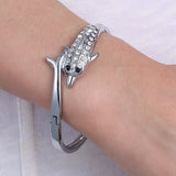Beautiful Austrian Crystal Dolphin Bangle 