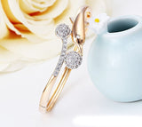 Elegant Gold Plated Dolphin Bangle 
