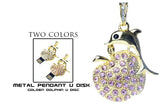 Crystal Diamond  Dolphoin Pendant with Flash Drive - 8G 16G 32G 64G Memory USB Stick (necklace not included) 
