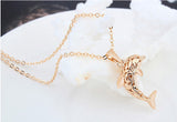 18K Gold Plated Dolphin Necklace and Pendant 