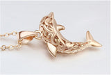 18K Gold Plated Dolphin Necklace and Pendant 