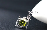 Beautiful Zircon Double Dolphin Necklace and Pendant 