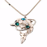 Stylish Hoop Dolphin Necklace and Pendant 