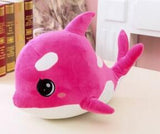 Cuddly Large Eyes Dolphin Plush Toys - available in blue, purple or pink 