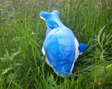 Cute White/Blue Stuffed Dolphin Plush Toy 