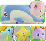 Infant Cartoon Dolphin Plush Hanging Baby Rattles 