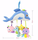 Infant Cartoon Dolphin Plush Hanging Baby Rattles 