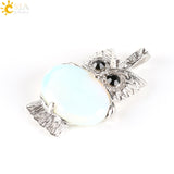 Hot Natural Stone Cute Owl Pendant for Women 
