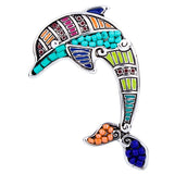 Stunning Silver Plated Dolphin Beaded Jewelry Set 