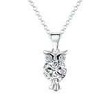 Trendy Crystal CZ  Womens Pendant Owl Necklace (in gold or silver colour) - Jewelry Gift for Her 