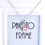 Beautiful Crystal Rhinestone Dolphin Pendant With Chain Necklace 