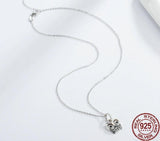 Authentic 100% 925 Sterling Silver Cute Owl Necklace - For Women 