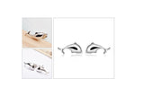 Tiny  Silver Dolphin Stud Earrings 