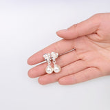 Elegant Dolphin Pearl Earrings 