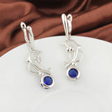 Lovely Lady Eardrop Crystal Dolphin Earrings For Women 
