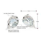 Crystal Dolphin Stud Earrings featuring Swarovski 