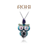 ROXI  New Design Rose Color Plated Owl Necklace - Statement Jewelry 