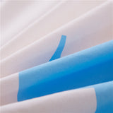 Blue Dolphin on White Cartoon Bedding Set 4-pieces 