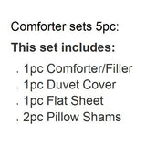 Cartoon Printed Dolphin Bedding Set 100% Cotton - 4 Pieces 