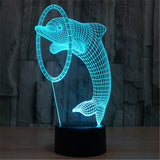 3D LED Dolphin Lamp - 7 COLORS CHANGEABLE 