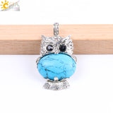 Hot Natural Stone Cute Owl Pendant for Women 