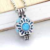 Owl Aromatherapy Diffuser Choker Necklace Pendant - Essential Oil Perfume Locket Necklace With Pad for Women 