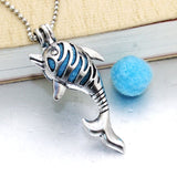 Owl Aromatherapy Diffuser Choker Necklace Pendant - Essential Oil Perfume Locket Necklace With Pad for Women 