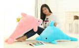 Large Dolphin Plush Toy - 80cm (pink or blue) 
