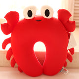 U Type Kids Pillow, Great For Travel Naps - Cat/Crab/Whale Dolphin Toys 