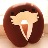 U Type Kids Pillow, Great For Travel Naps - Cat/Crab/Whale Dolphin Toys 