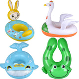 Inflatable Dolphin/Swan/Elephant/Frog/Duck Swim Rings For Pool or Beach 