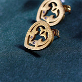 Elegant Double Dolphins Cubic Zircon Jewelry Set 