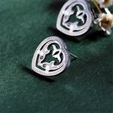 Elegant Double Dolphins Cubic Zircon Jewelry Set 