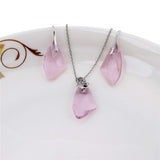 Vintage Rhinestone 18K Gold Plated Dolphin Jewelry Set Incluing Earrings and Necklace 