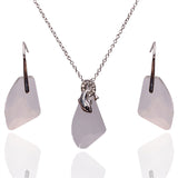 Vintage Rhinestone 18K Gold Plated Dolphin Jewelry Set Incluing Earrings and Necklace 