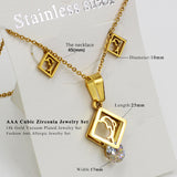 Beautiful Gold Filled Dolphin Jewelry Set With Cubic Zirconia Stone 