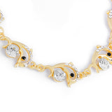 Totally Hot Austrlian Crystal Leaping Dolphin Link Chain Bracelet 