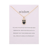 Wisdom Owl Pendant Necklace Jewelry Gift For Women 