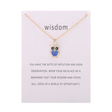 Wisdom Owl Pendant Necklace Jewelry Gift For Women 