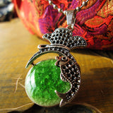 Bohemian Style Natural Stone Beads Pendant Dolphin Necklace 