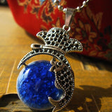 Bohemian Style Natural Stone Beads Pendant Dolphin Necklace 