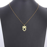 Stainless Steel Lovers Owl Necklace -  (Available in Gold And Silver Color) 