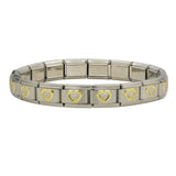 Stainless Steel Bracelet Bangle (Choose from Gold Heart, Flower, Butterfly and Dolphins) 