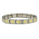 Stainless Steel Bracelet Bangle (Choose from Gold Heart, Flower, Butterfly and Dolphins) 