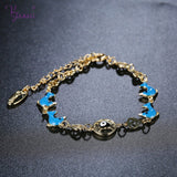 Absolutely Gorgous Gold Plated Blue Dolphin and Heart Bracelet 