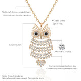 Silver Full Crystal Owl Necklaces & Pendants For Women (Gold Silver colour available) - Fashion Jewelry 