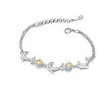 Gorgeous Dolphin and Rhinestone Anklet 