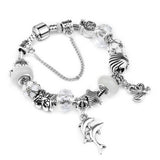 European Ocean Beach Seashell Turtle Dolphin Crystal Bead Bracelet (many colours to choose from) 